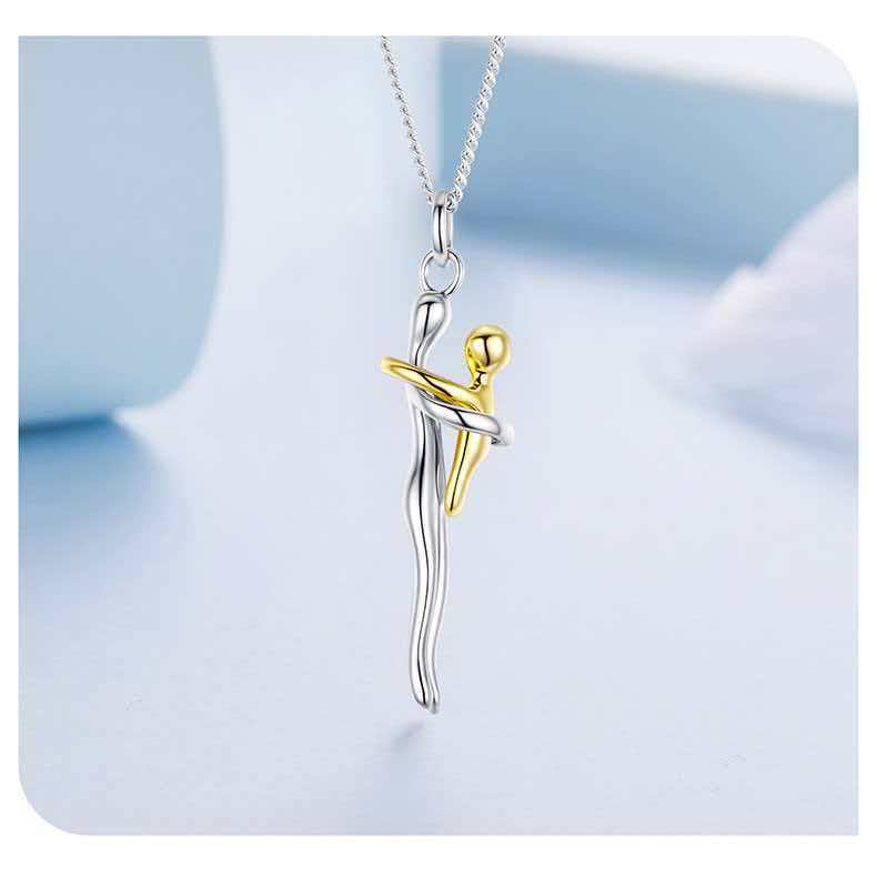 Mother & Daughter Embrace Necklace