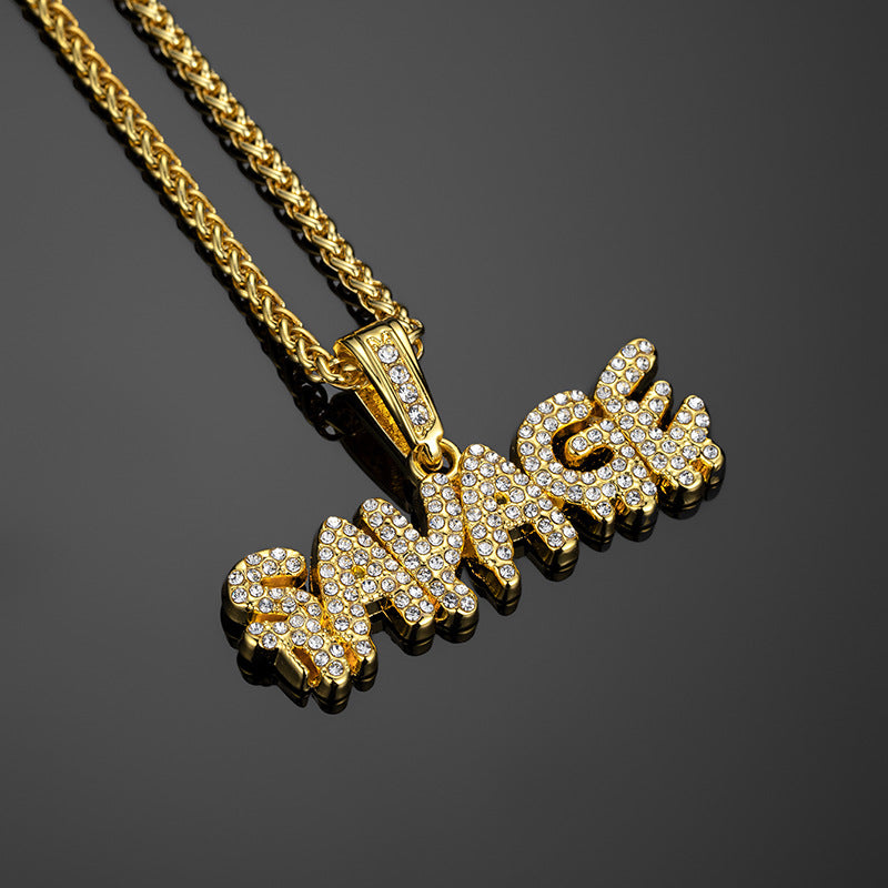 Savage Letter Pendant Necklace