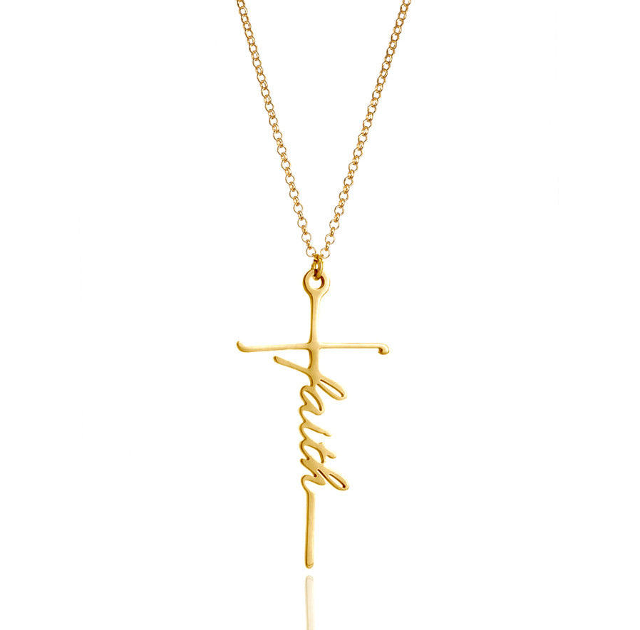 Faith Letter Choker Necklace