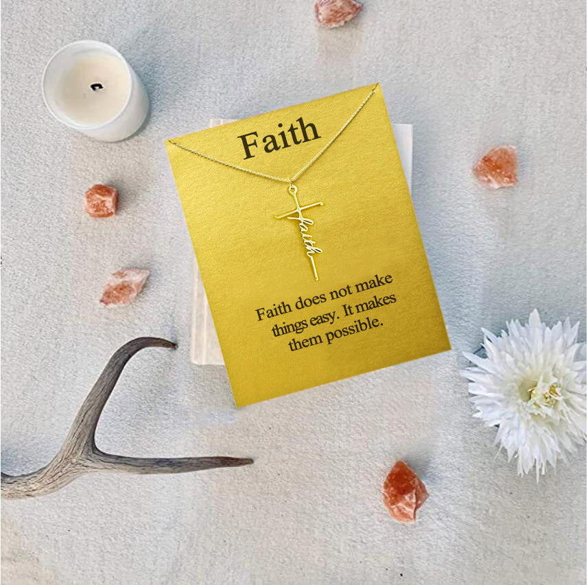 Faith Letter Choker Necklace