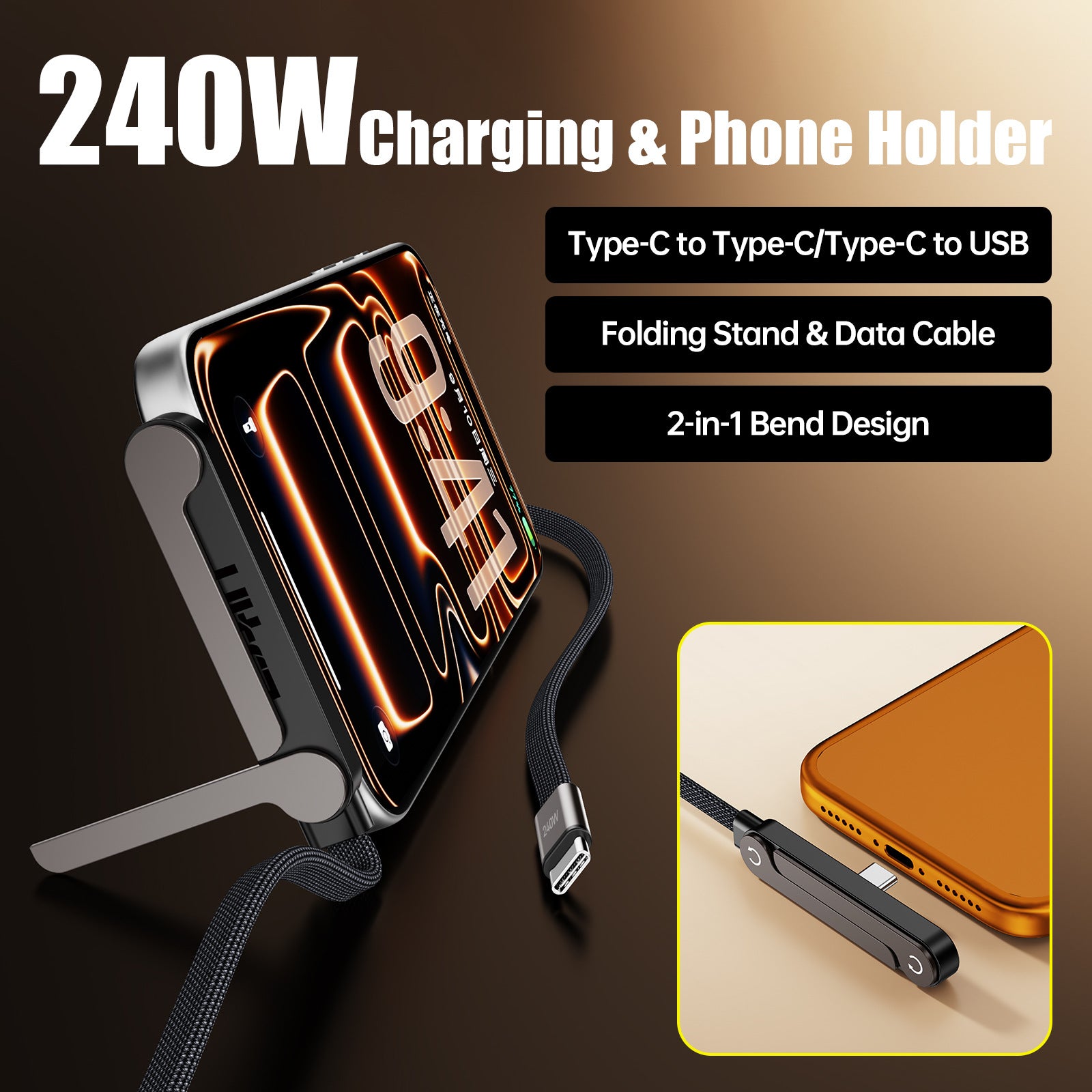 240W Fast Charging Gaming Cable