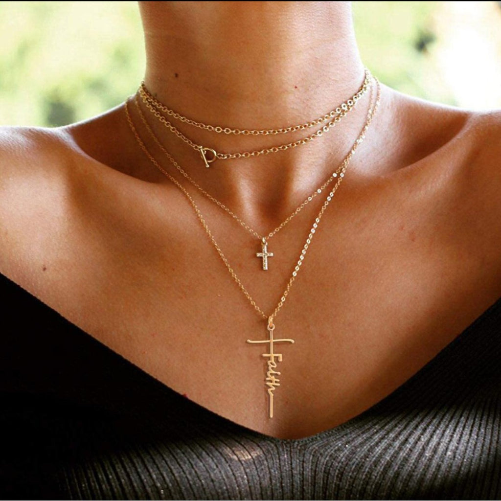Faith Letter Choker Necklace