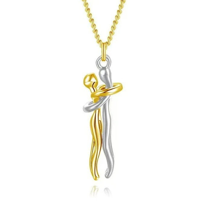 Mother & Daughter Embrace Necklace
