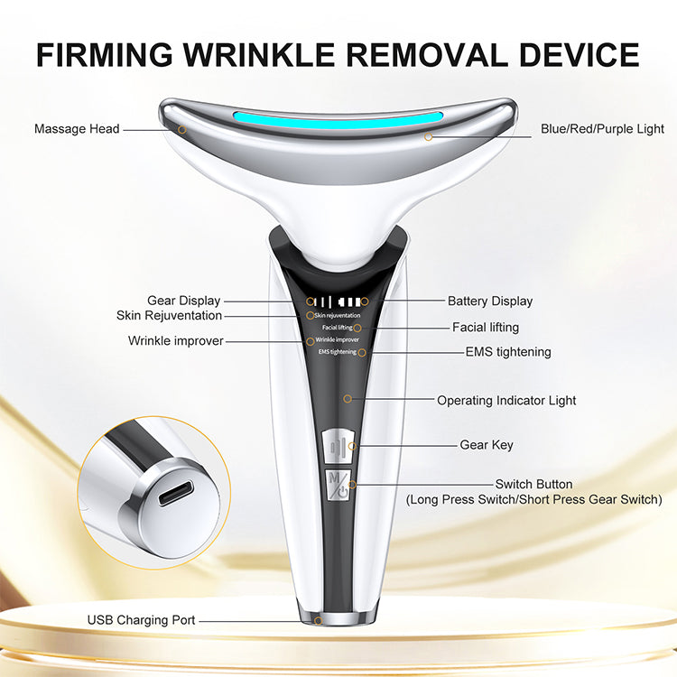 LED Face & Neck Rejuvenation Massager