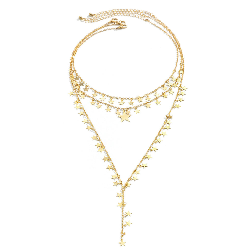 Celestial Layered Tassel Necklace