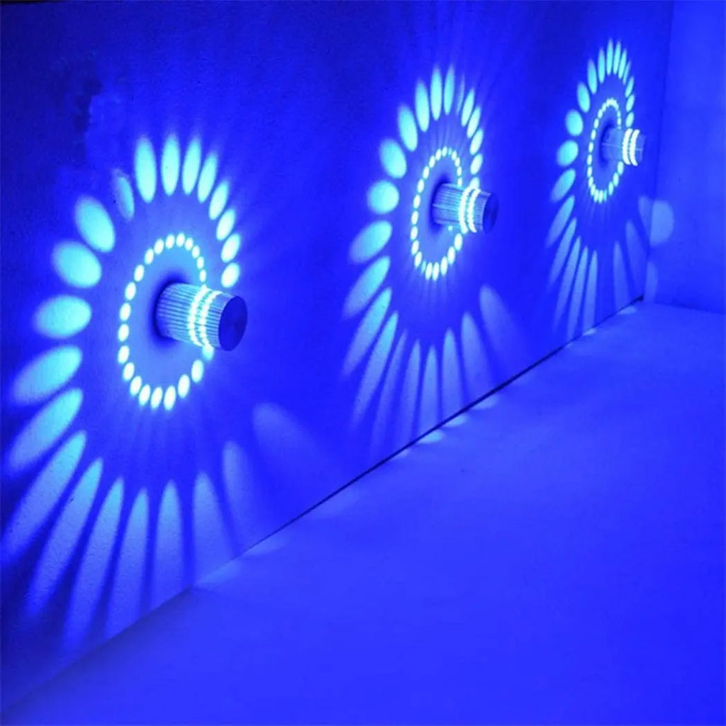 Remote Control Install Home Decor  Luminaire Lighting  LED Wall Light Colorful RGB Spiral Hole Wall Lamp Aluminum Spiral Hole