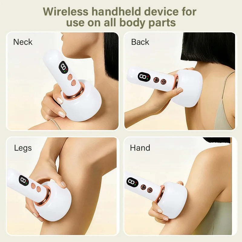 Microcurrent Vibration Body Massager – Rechargeable Electric Gua Sha Massage Tool