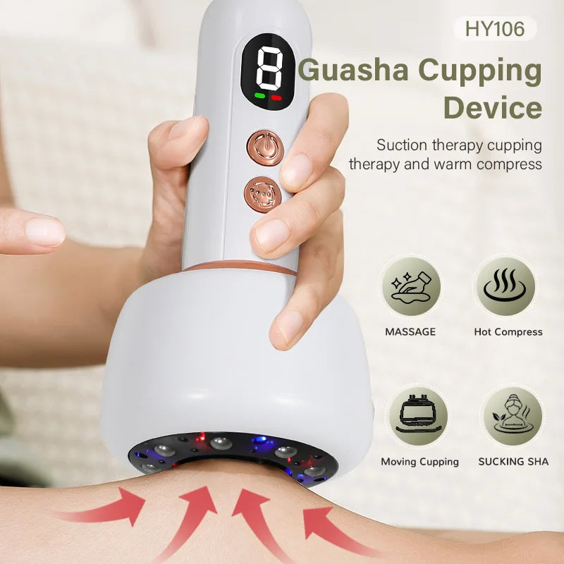 Microcurrent Vibration Body Massager – Rechargeable Electric Gua Sha Massage Tool