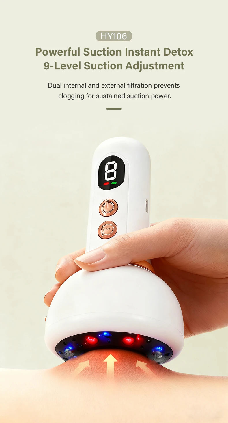 Microcurrent Vibration Body Massager – Rechargeable Electric Gua Sha Massage Tool