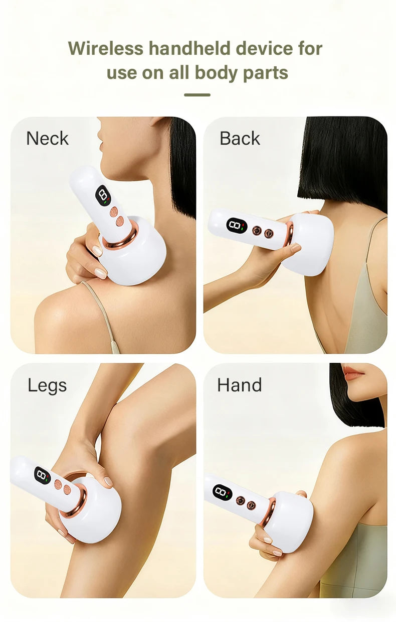 Microcurrent Vibration Body Massager – Rechargeable Electric Gua Sha Massage Tool