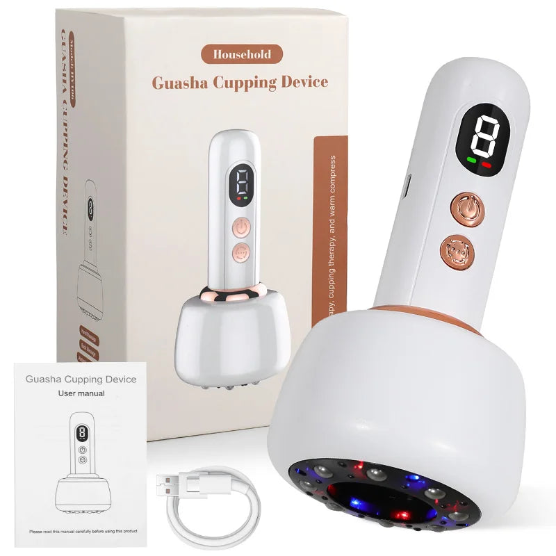 Microcurrent Vibration Body Massager – Rechargeable Electric Gua Sha Massage Tool