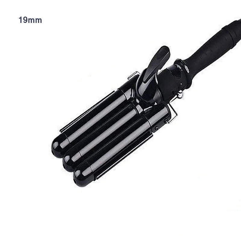 Three-Barrel Ceramic Hair Curler – Electric Waver Curling Iron