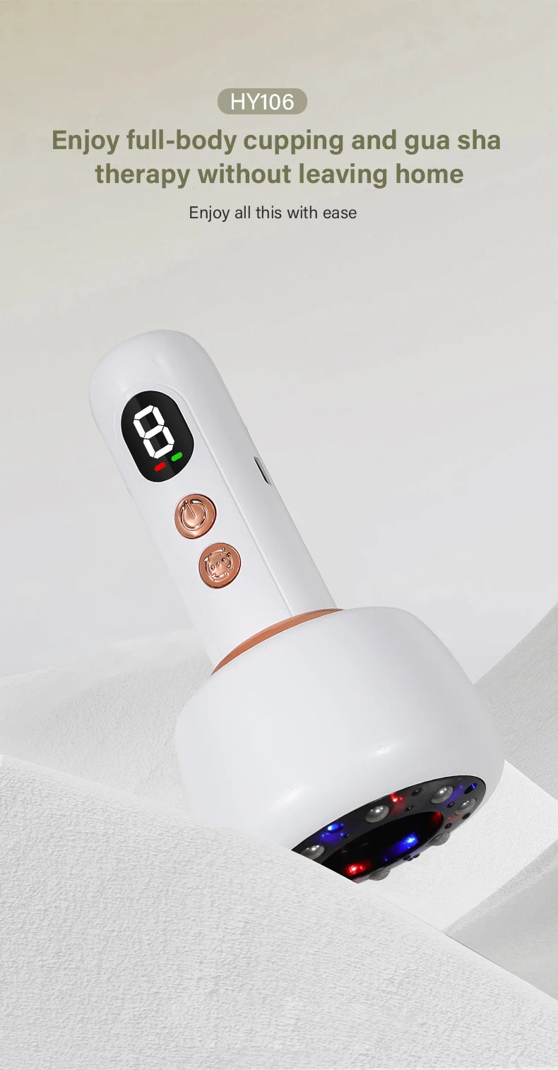 Microcurrent Vibration Body Massager – Rechargeable Electric Gua Sha Massage Tool