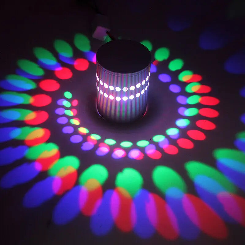 Remote Control Install Home Decor  Luminaire Lighting  LED Wall Light Colorful RGB Spiral Hole Wall Lamp Aluminum Spiral Hole